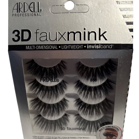 Ardell 3D Lashes Faux Mink 858 Lightweight Reusable & Multi-Dimensional 4 Pair - Picture 1 of 4